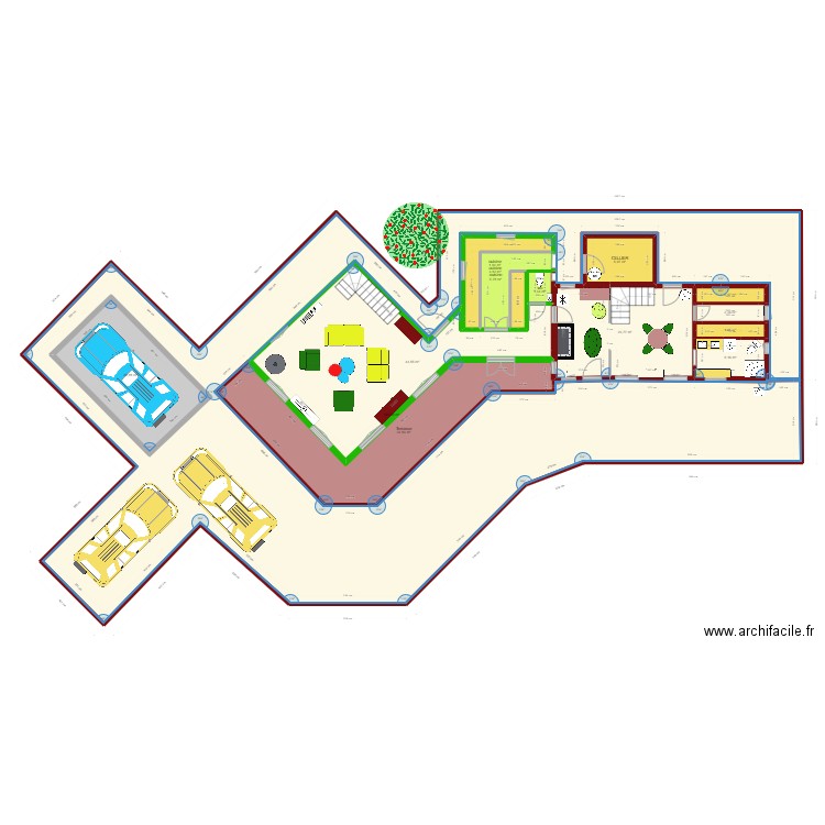 PC EXTENSION  6 58m2. Plan de 14 pièces et 401 m2