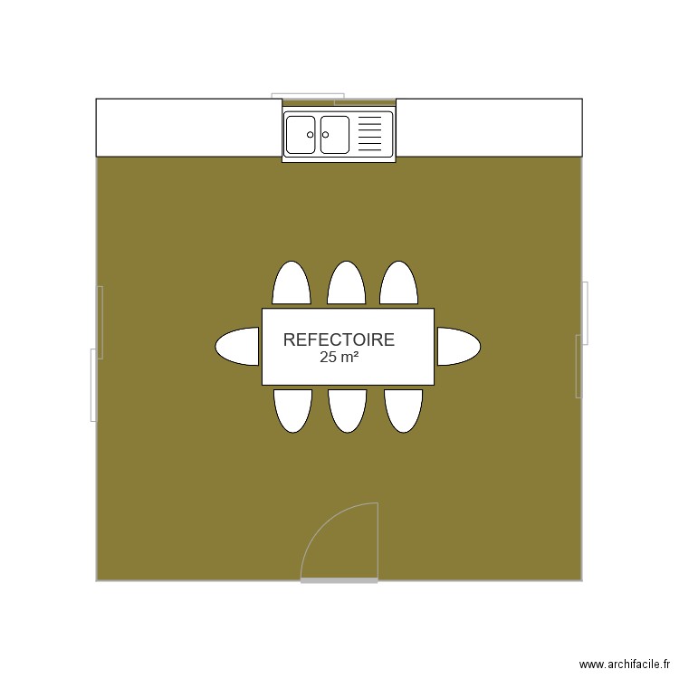 REFECTOIRE. Plan de 0 pièce et 0 m2