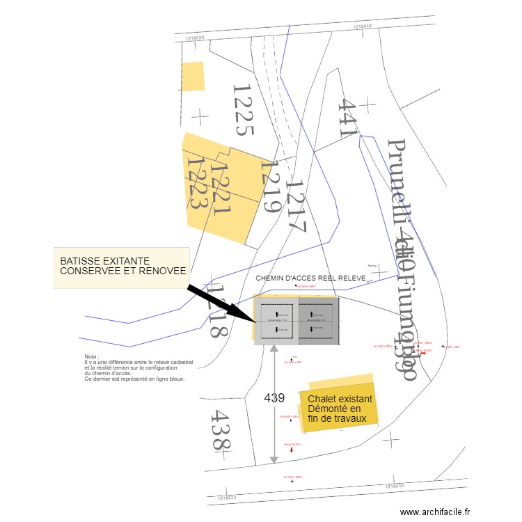 plan de masse EXISTANT général. Plan de 0 pièce et 0 m2