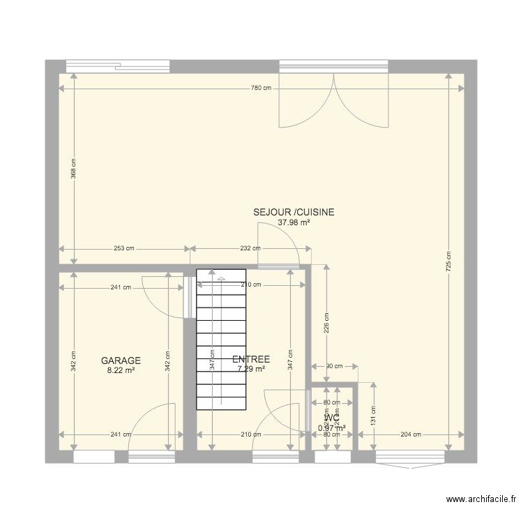 RDC APRES. Plan de 0 pièce et 0 m2