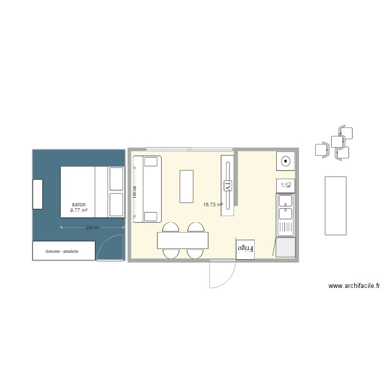 appart 15e. Plan de 0 pièce et 0 m2
