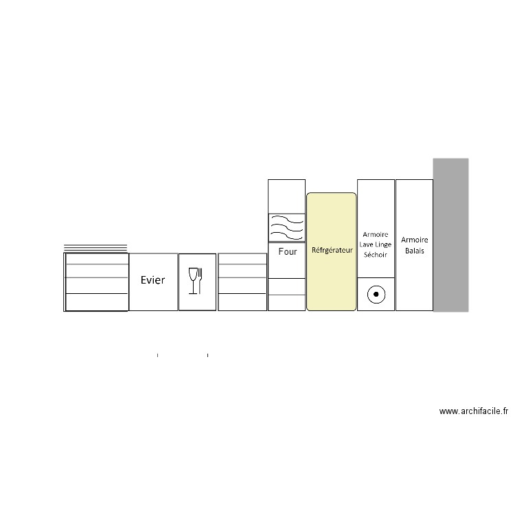 Bellecour cuisine. Plan de 0 pièce et 0 m2