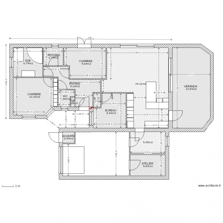 EXTRACO 84,87m2. Plan de 0 pièce et 0 m2