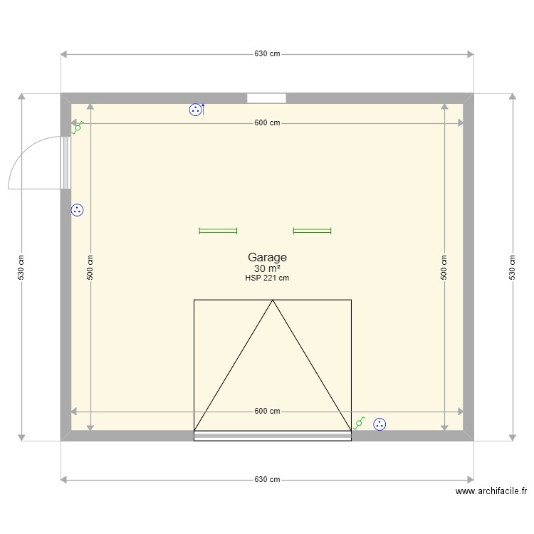 plan garage 30M2 . Plan de 0 pièce et 0 m2