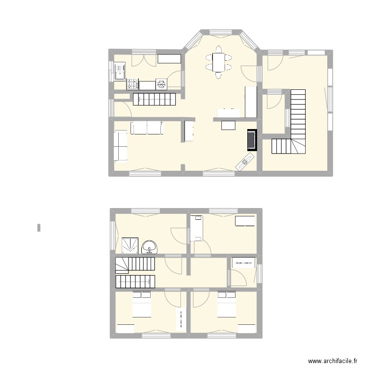habitation CANAPLES. Plan de 10 pièces et 38 m2
