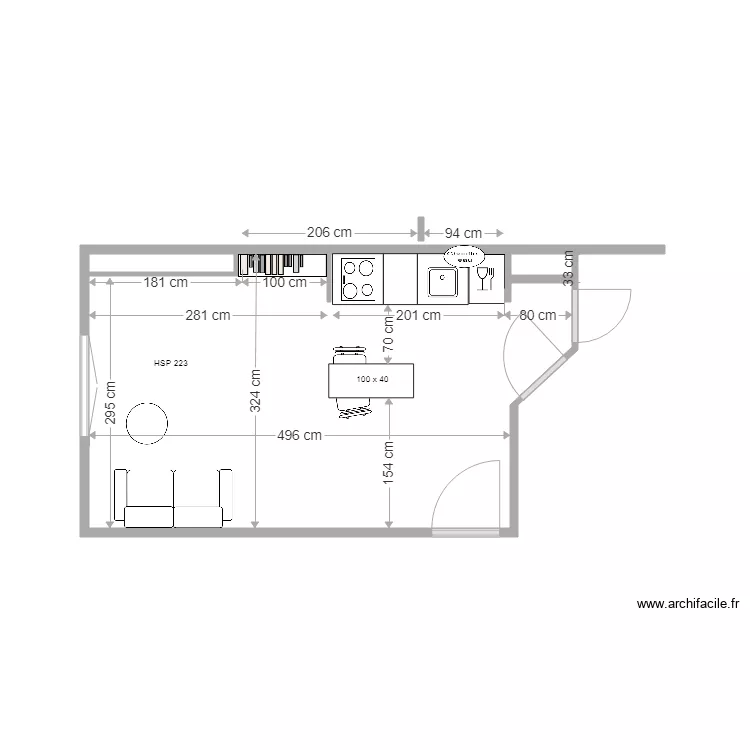 projet meubles bas  7 avril. Plan de 