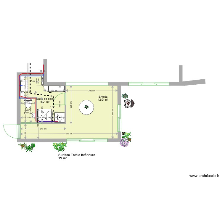 Salle de Bains Extension 4 et Plomberie. Plan de 0 pièce et 0 m2