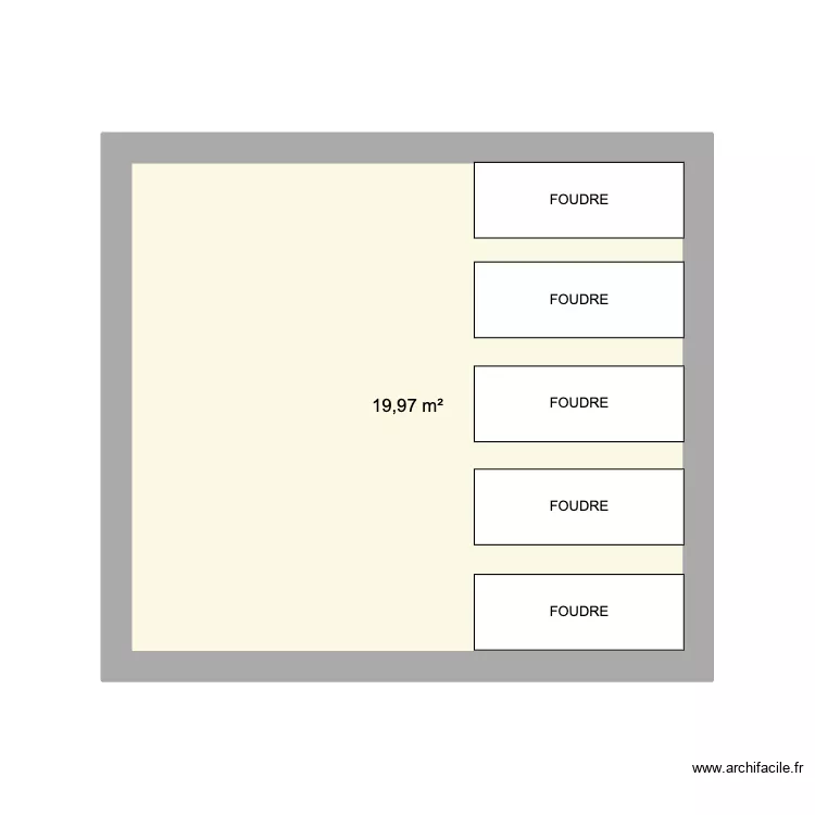 2ème foudrerie. Plan de 1 pièce et 20 m² 2ème foudrerie. Plan de 1 pièce et 20 m²