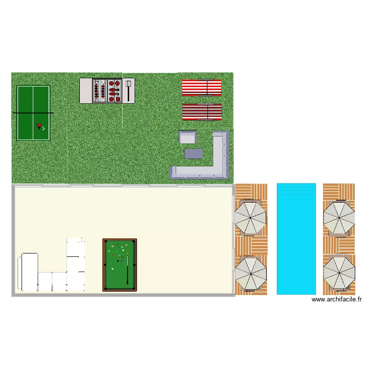 superbe jardin. Plan de 