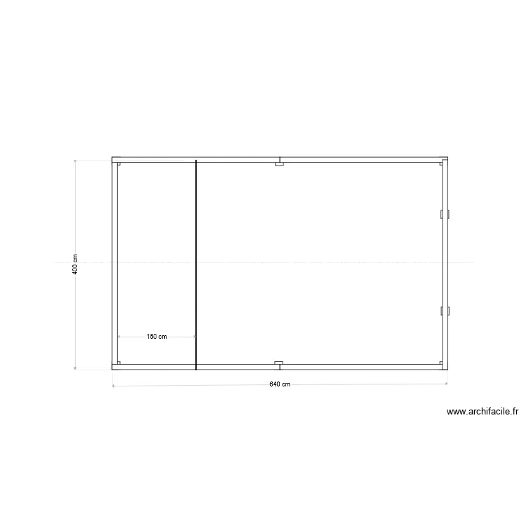 serre vue de dessus. Plan de 
