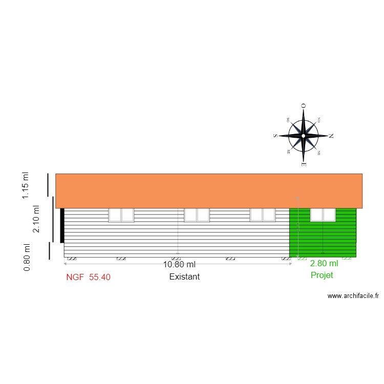 Facade EST   1           PCMI5. Plan de 0 pièce et 0 m2