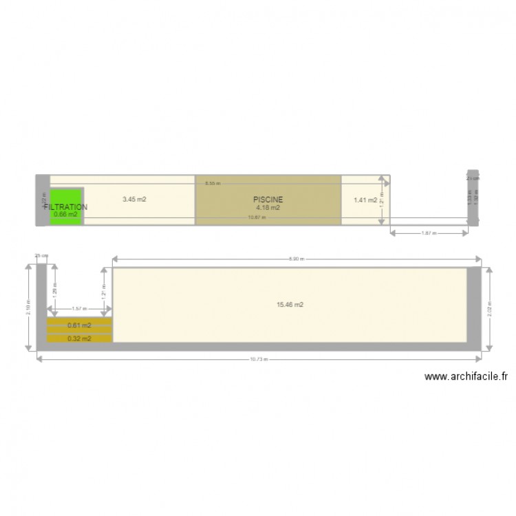 DP3 PLAN EN COUPE AA ET BB. Plan de 0 pièce et 0 m2