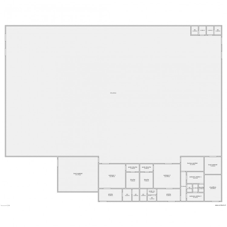 gymnase Paul Eluard. Plan de 0 pièce et 0 m2