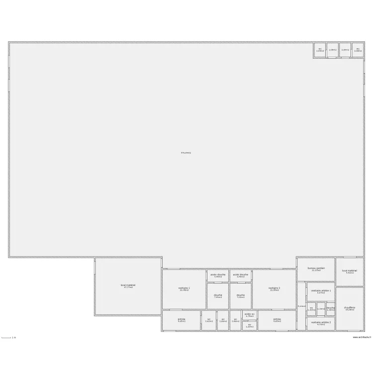 gymnase Paul Eluard. Plan de 