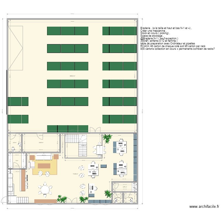 A&P JALDAY RDC . Plan de 9 pièces et 429 m2