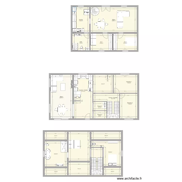 1er &eacute;tage Maison Ayse KAYA. Plan de 