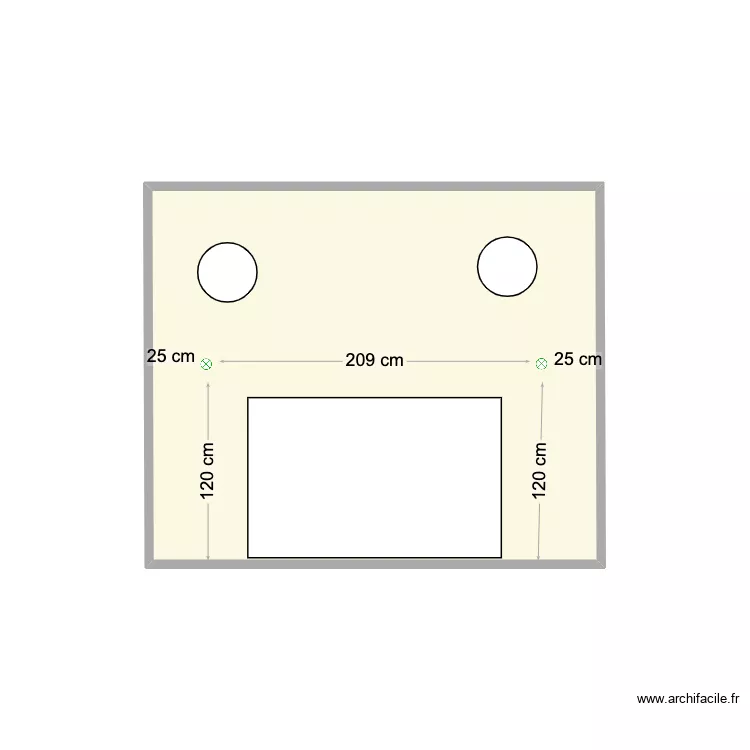 CHAMBRE 1 - MUR1. Plan de 