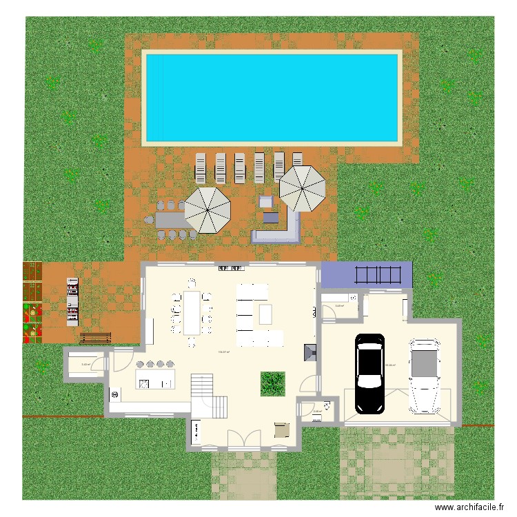 Maison Benagil. Plan de 17 pièces et 335 m2