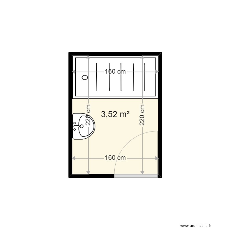 DURIEZ CHANTAL . Plan de 1 pièce et 4 m2