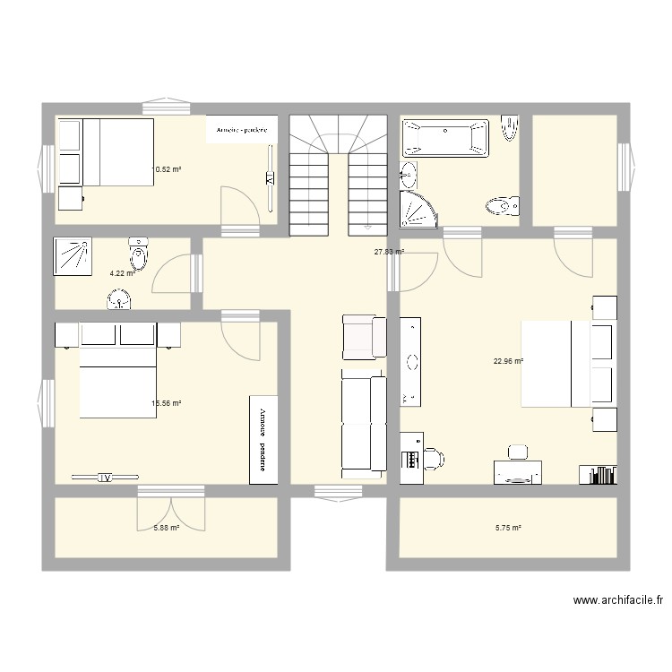 trano. Plan de 0 pièce et 0 m2