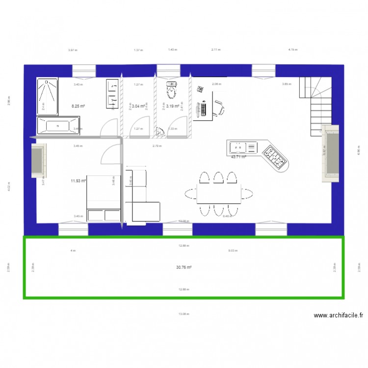 Ferme Sézelard interieur maison aménagée 2. Plan de 0 pièce et 0 m2