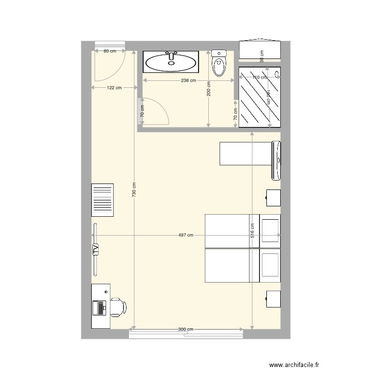 chambre D façade Etage 2 3. Plan de 0 pièce et 0 m2