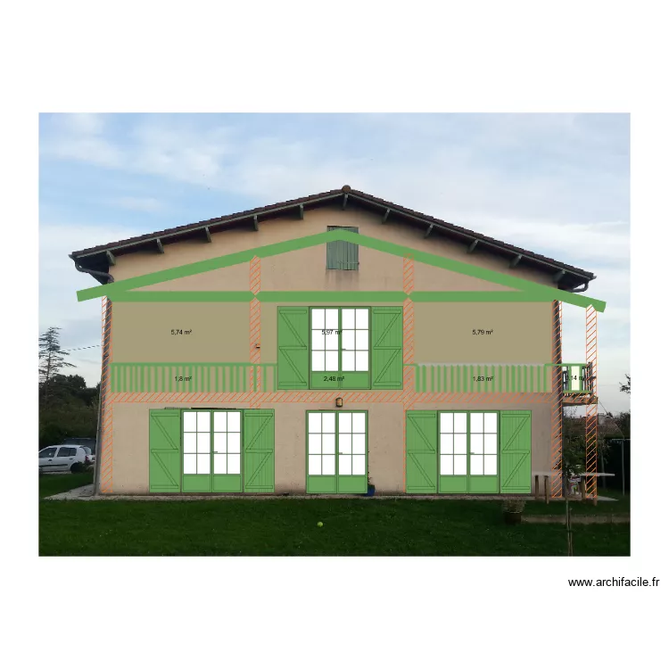 MAISON MONTAUBAN. Plan de 