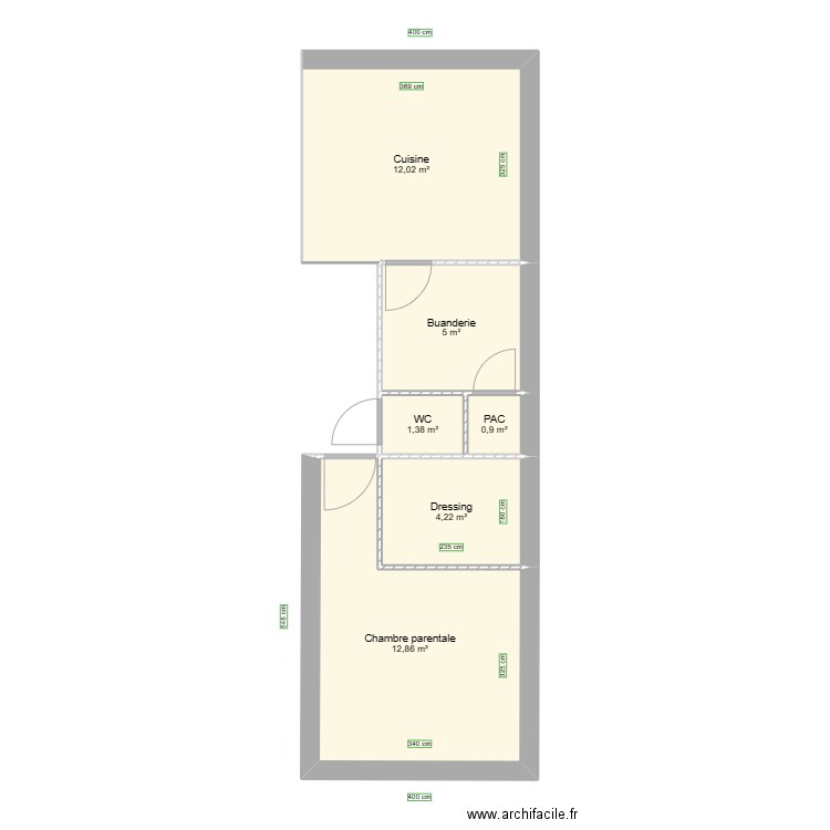 MODULE 2c. Plan de 6 pièces et 36 m2