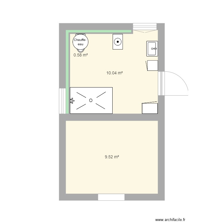 Salle de bain PMR. Plan de 0 pièce et 0 m2