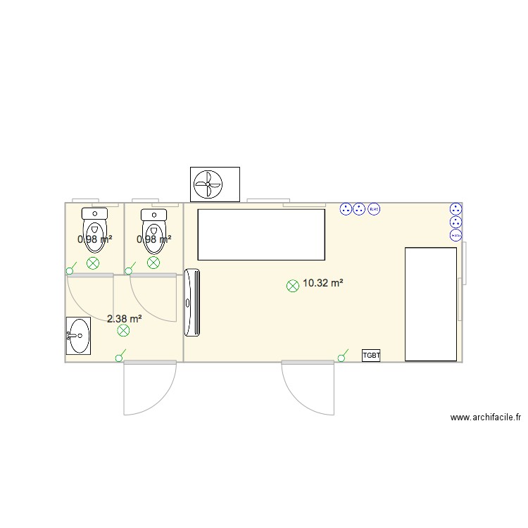 bureau milanais 3. Plan de 0 pièce et 0 m2