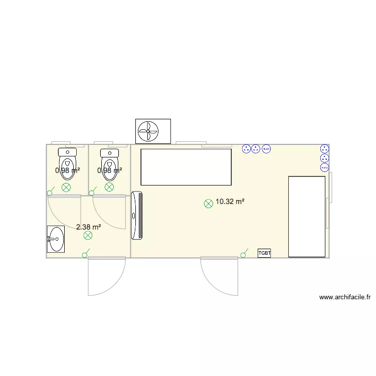 bureau milanais 3. Plan de 
