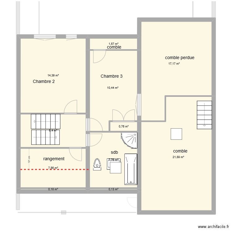 pazayac version1. Plan de 24 pièces et 186 m2