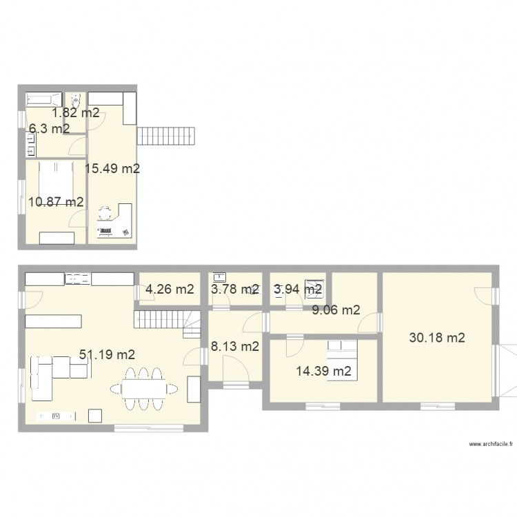 Maison la chaume. Plan de 0 pièce et 0 m2