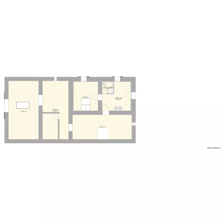 MAISON JC SOUS SOL PREVU. Plan de 