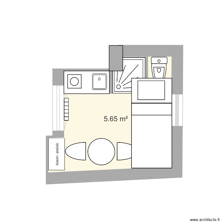 Chambre de bonne 2020. Plan de 0 pièce et 0 m2