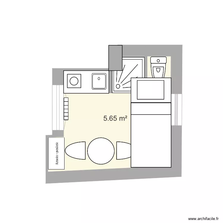Chambre de bonne 2020. Plan de Chambre de bonne 2020. Plan de