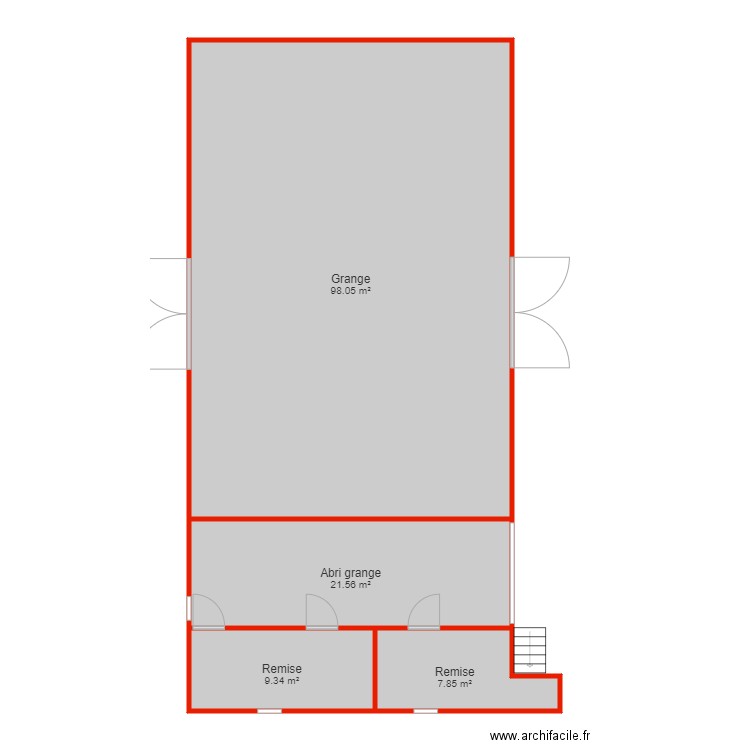 BI 2413 annexe grange non côté. Plan de 0 pièce et 0 m2