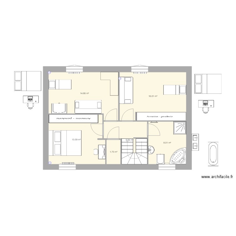 maison haut. Plan de 0 pièce et 0 m2