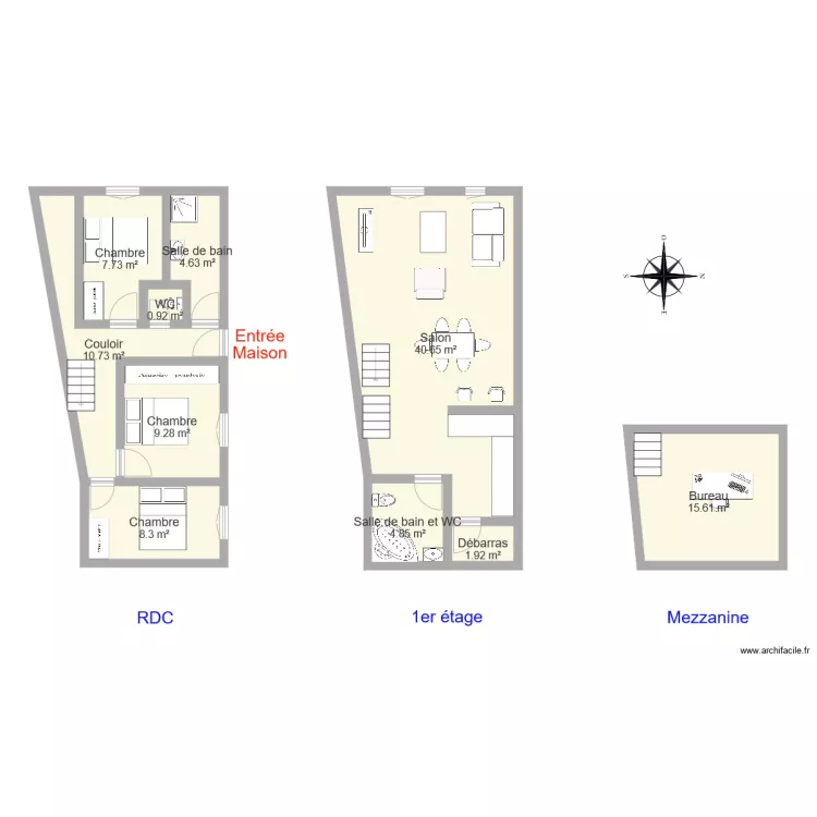 CHENEAU 230. Plan de 