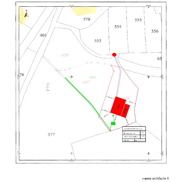 fred plan de masse 1. Plan de 0 pièce et 0 m2