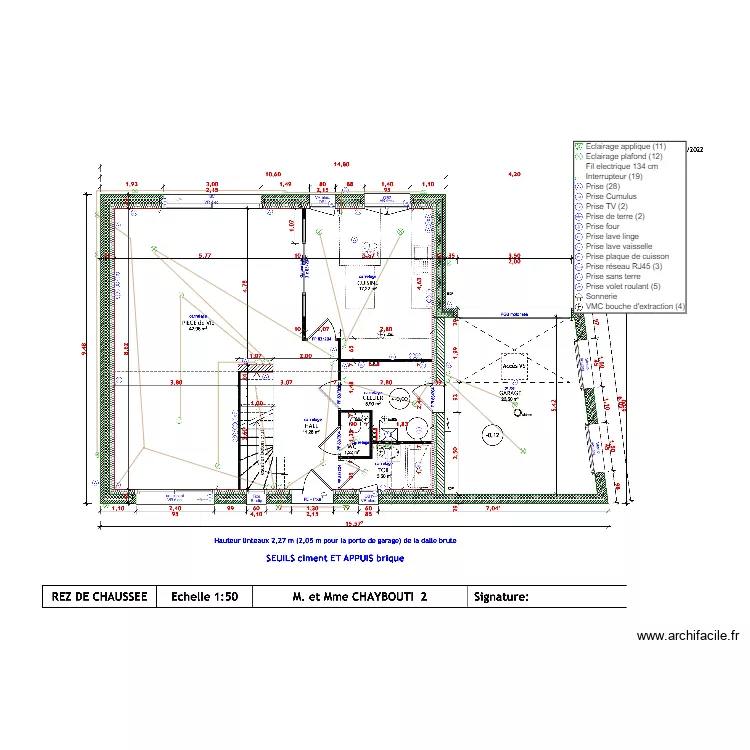 CHAYBOUTI RDC. Plan de 