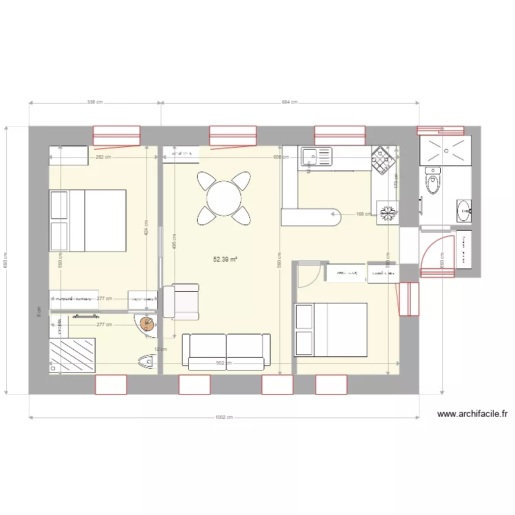 facade arriere. Plan de 