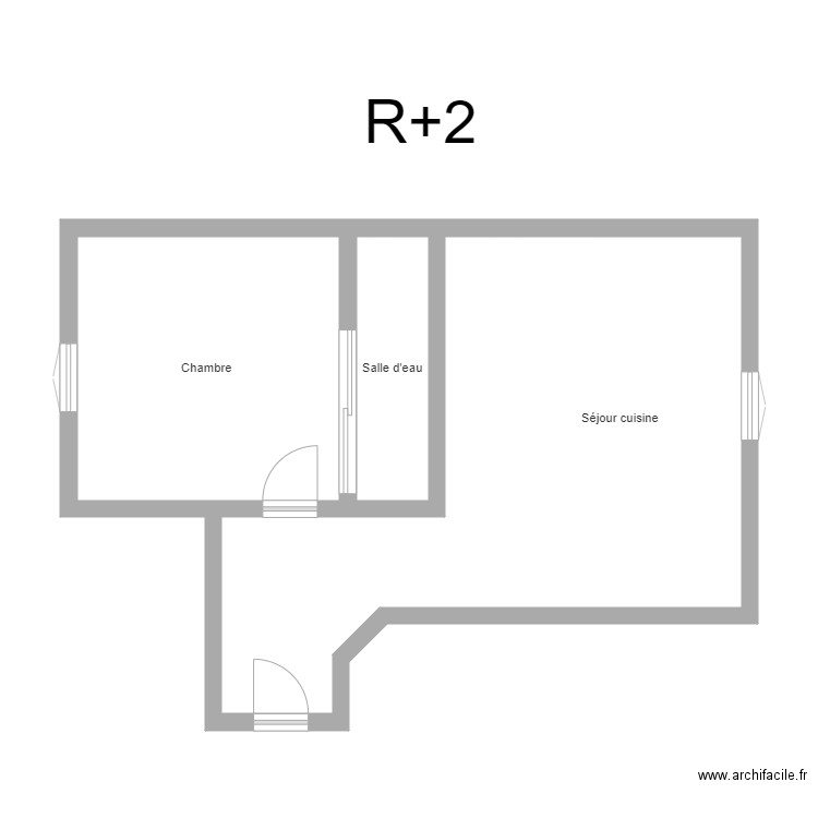 350600803. Plan de 3 pièces et 49 m2