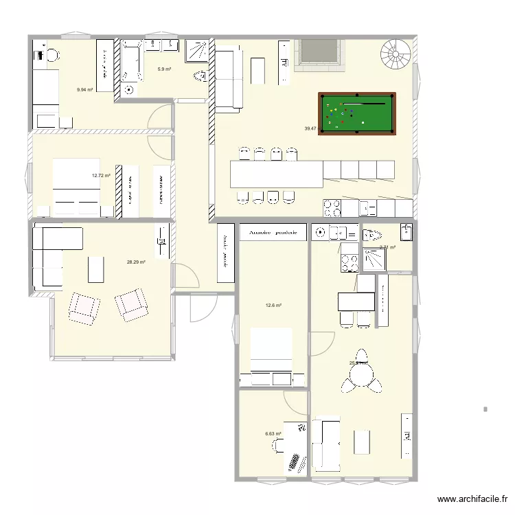 plan h&eacute;singue avec F2. Plan de 