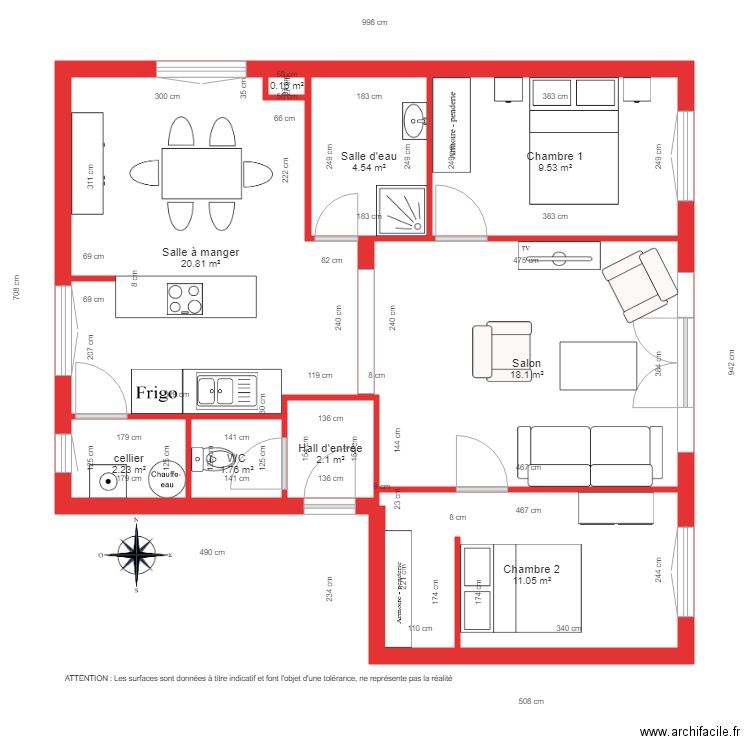 BI 2017 coté. Plan de 0 pièce et 0 m2