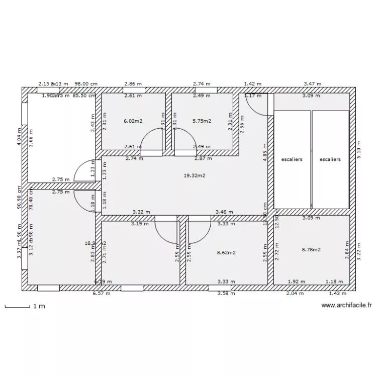 etage 1-2-3-4-5. Plan de 