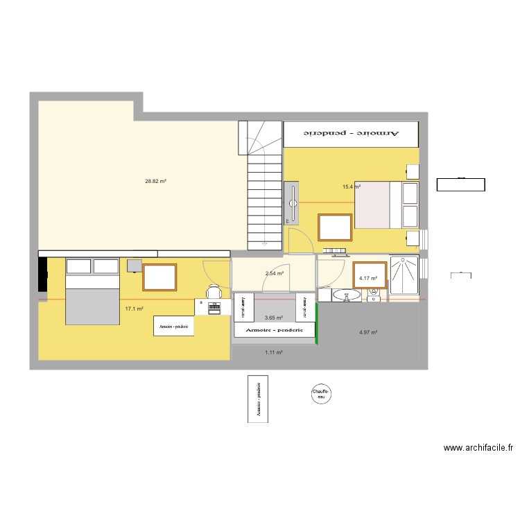 DIM ETAGE bb. Plan de 0 pièce et 0 m2