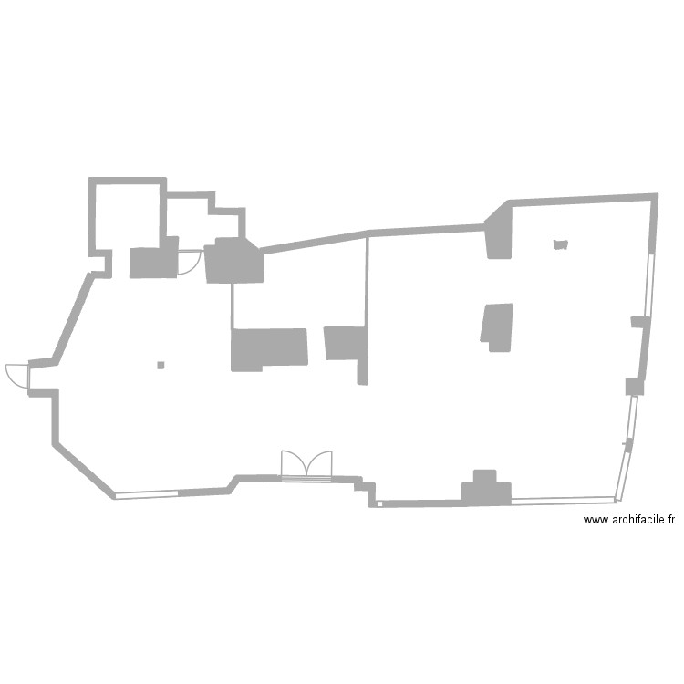 PLAN ACTUELLEMENT. Plan de 3 pièces et 2 m2