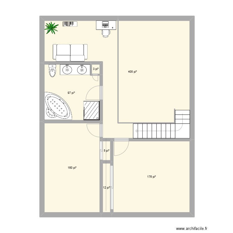 FG-23 A. Plan de 7 pièces et 80 m2