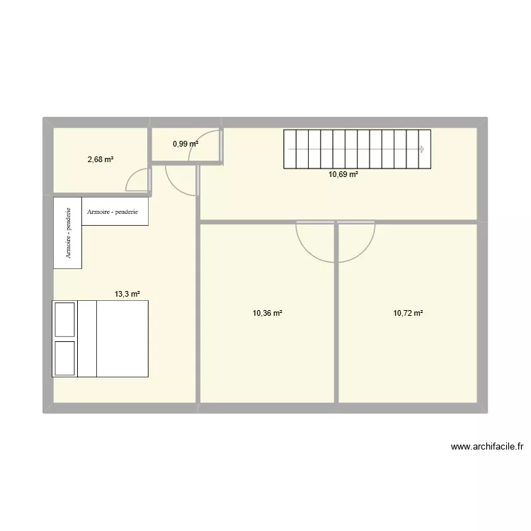 Maison 1 etage. Plan de 6 et 49 m² Maison 1 etage. Plan de 6 et 49 m²